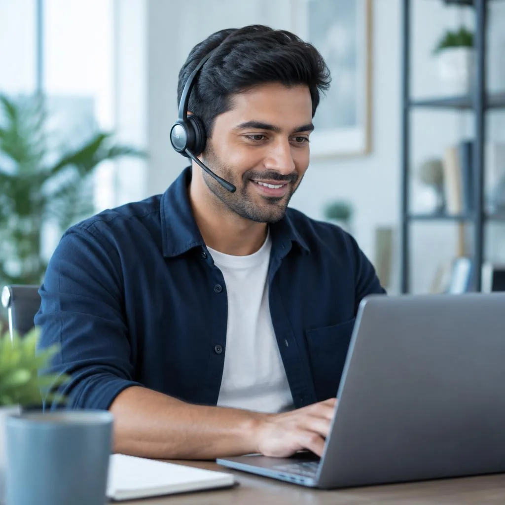 Illustrative Customer support work setting